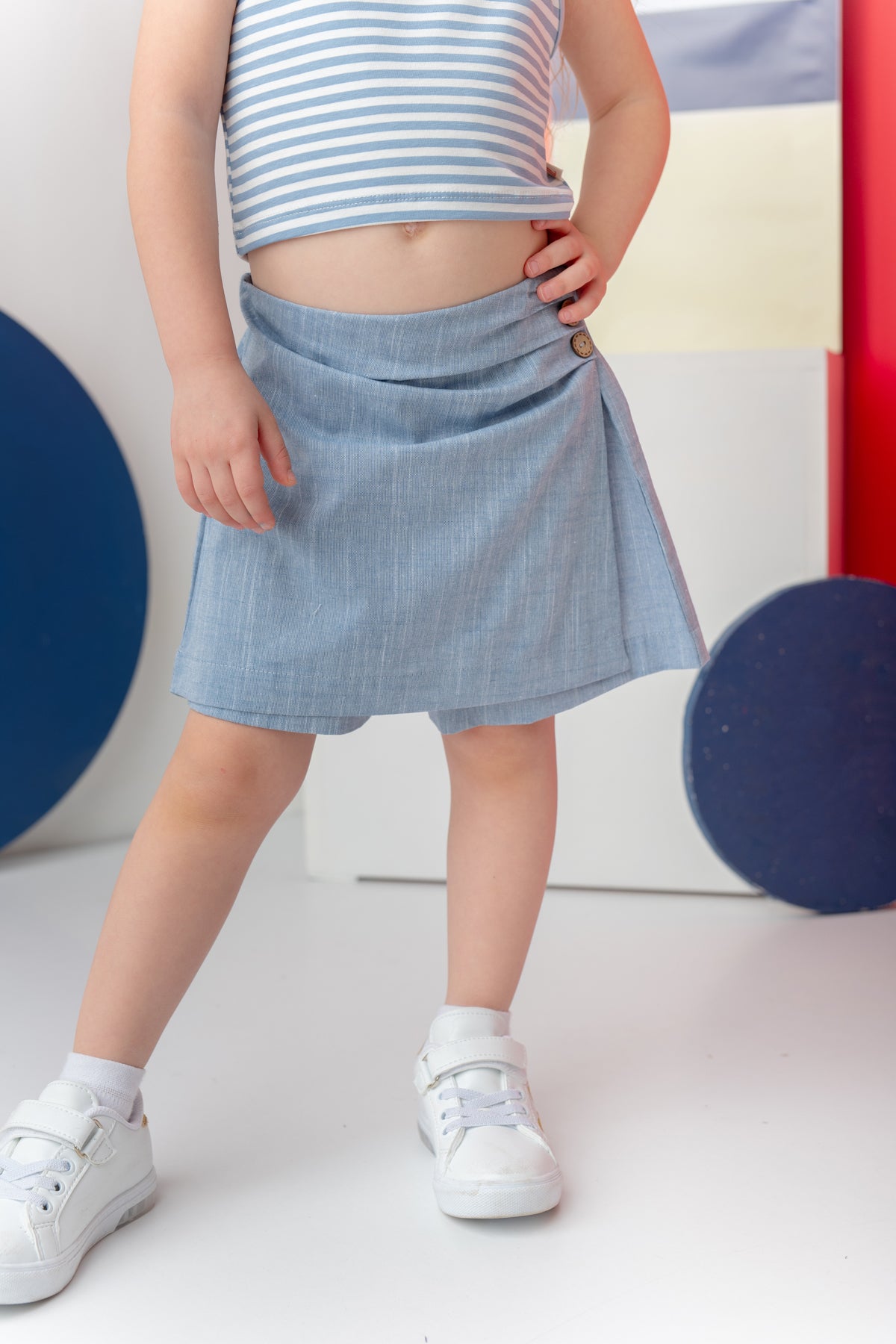 Girls Chambray Skort