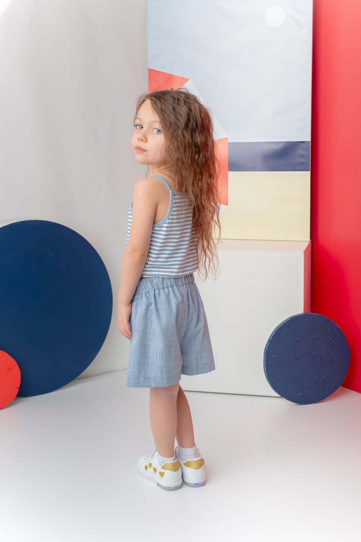 Girls Chambray Skort