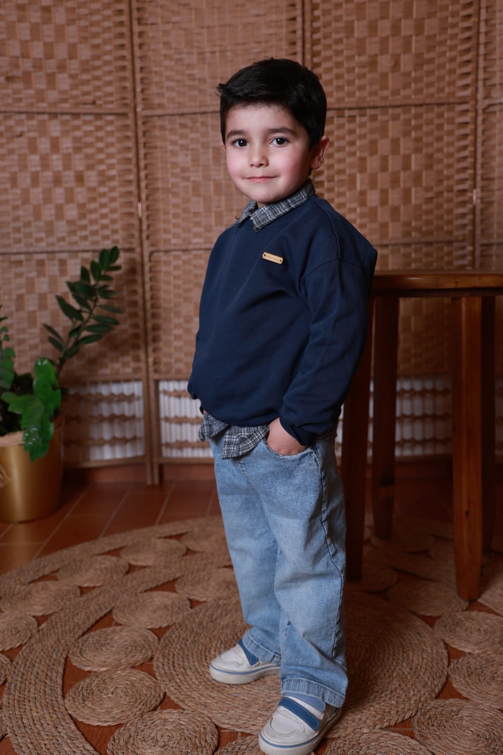 Little Gentleman Navy Sweater Set