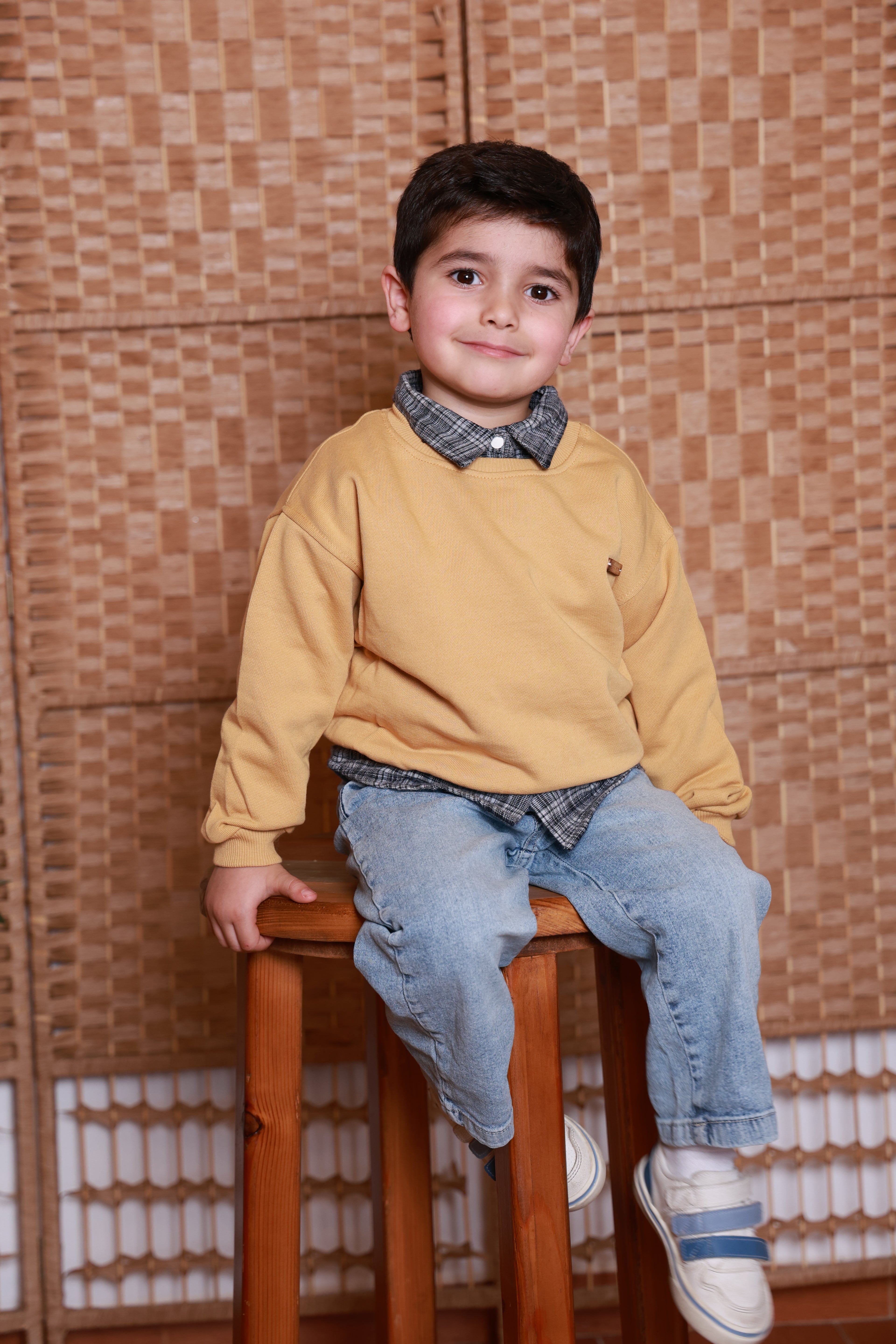 Classic Mustard Layered Kids Outfit
