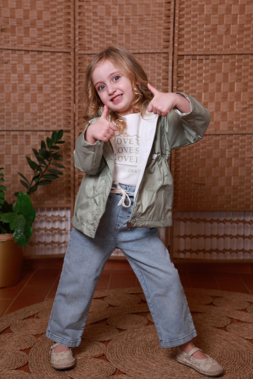 Mini Style Sage Green Girls Outfit