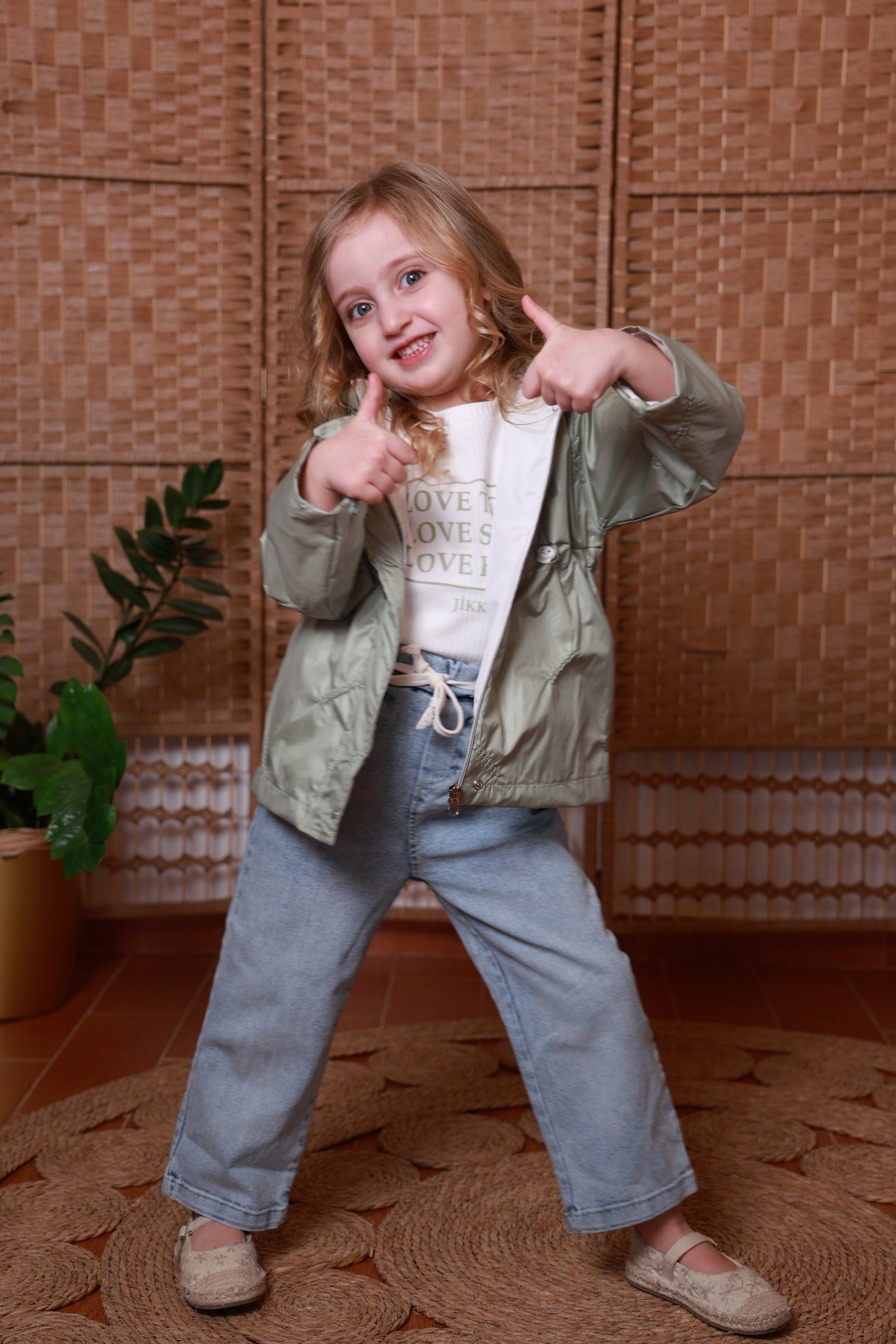 Mini Style Sage Green Girls Outfit