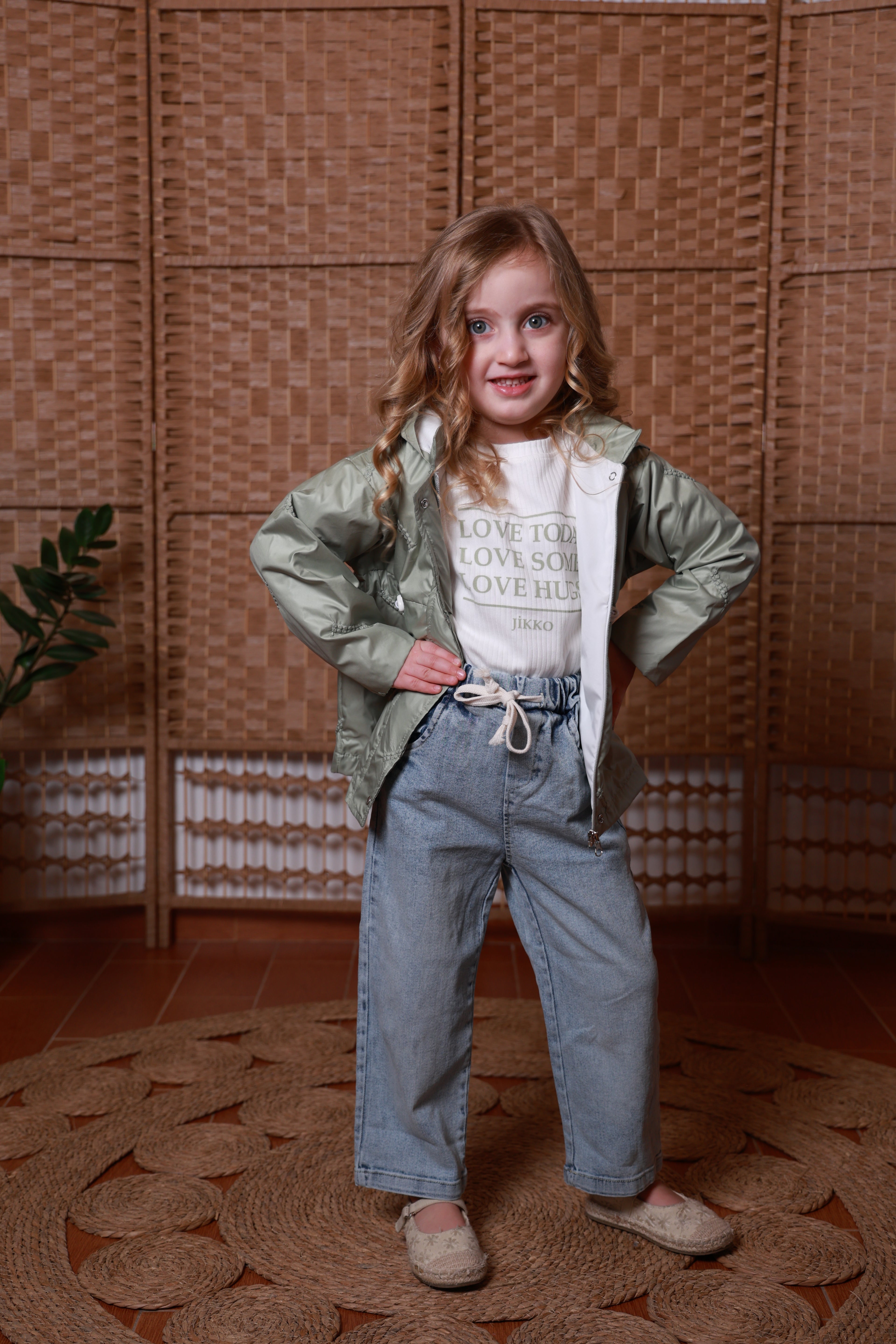 Mini Style Sage Green Girls Outfit