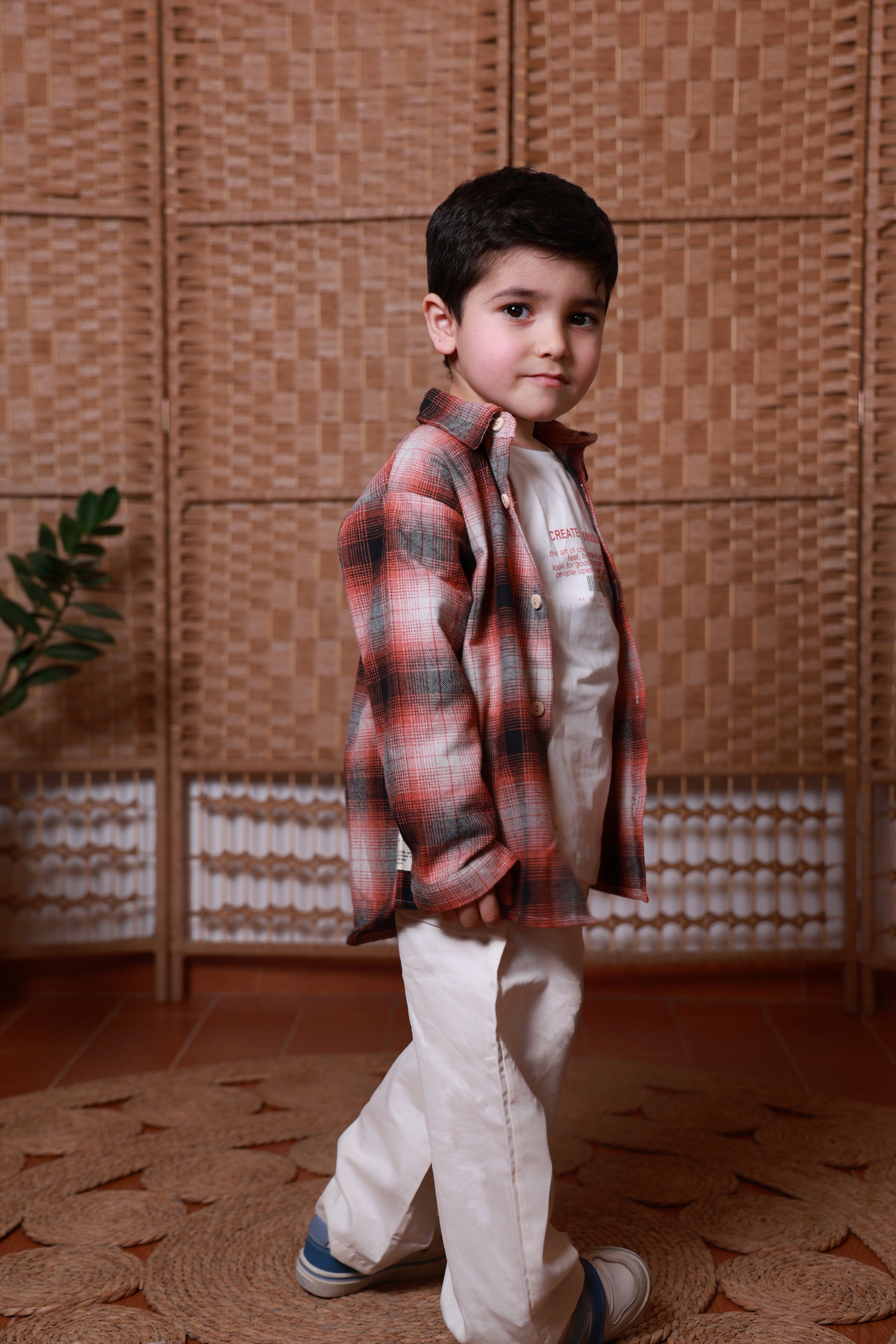 Urban Plaid Boys Outfit Set