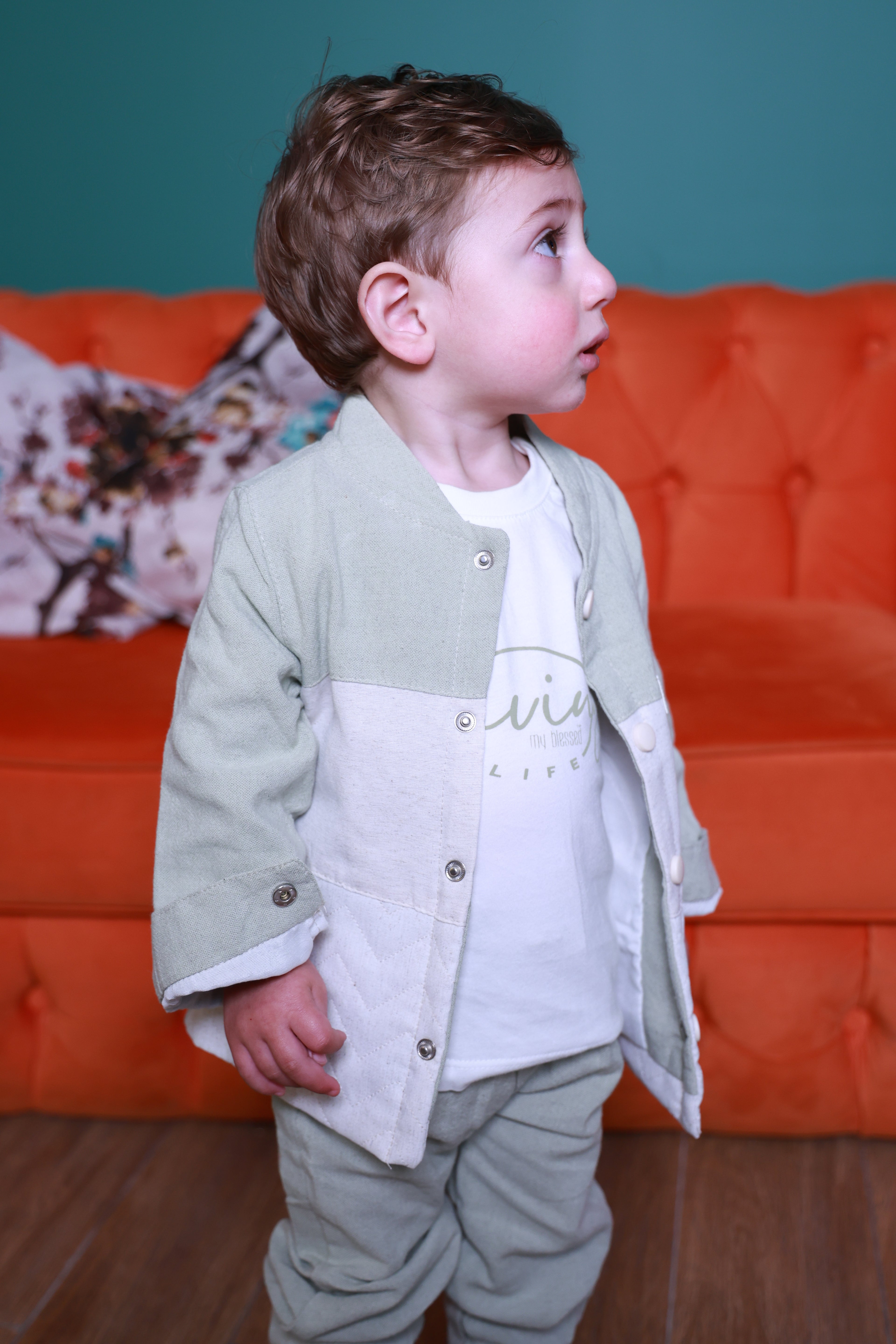 Little Gentlemen Sage Outfit