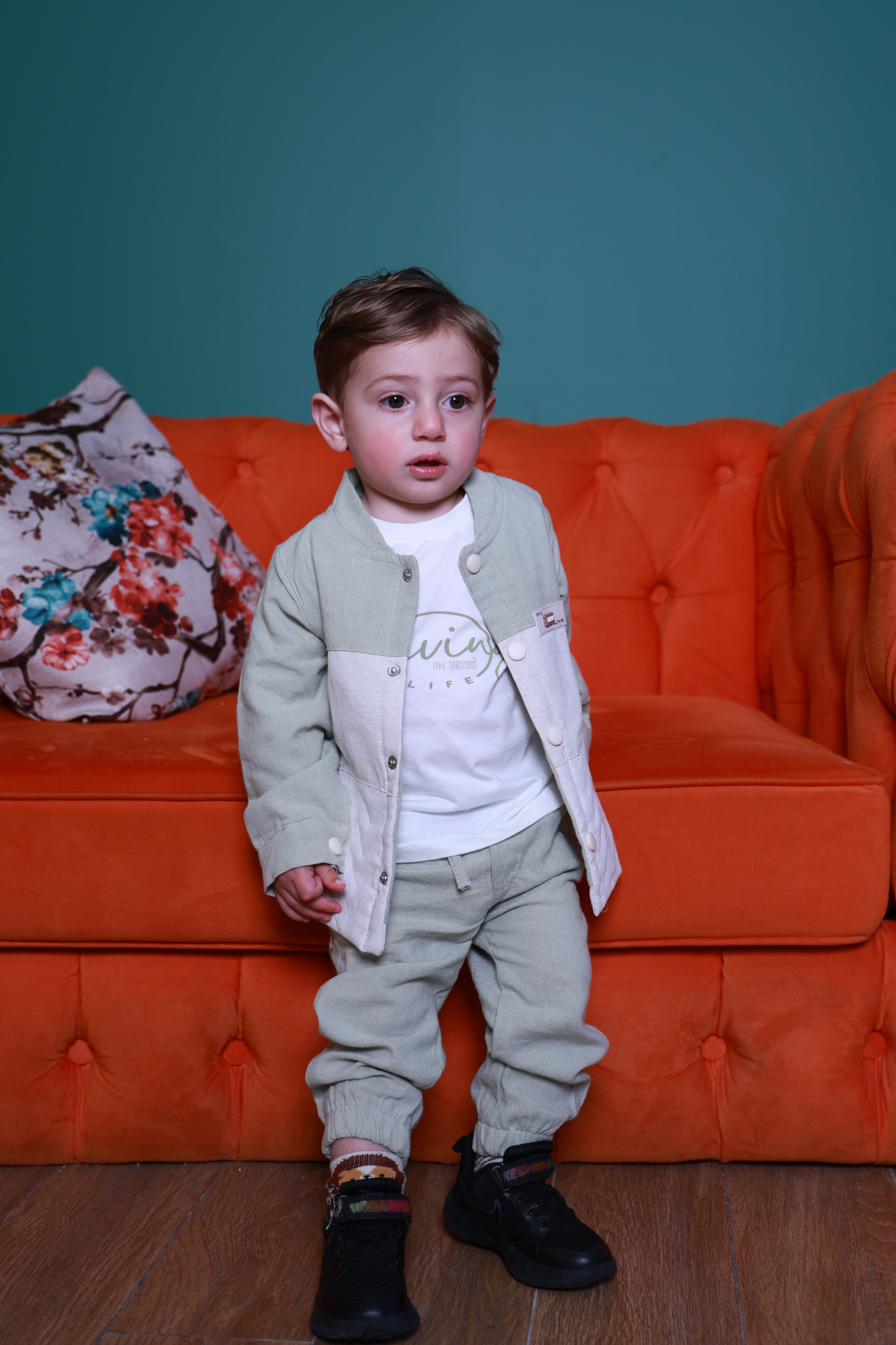 Little Gentlemen Sage Outfit