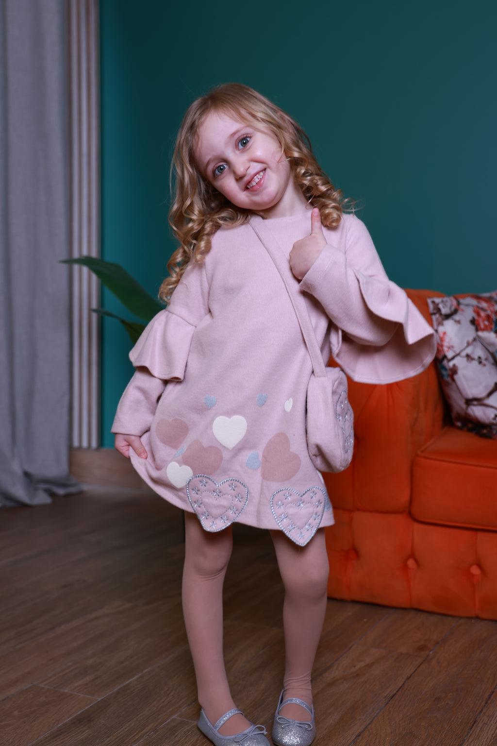 Sweet Heart Pink Dress Set