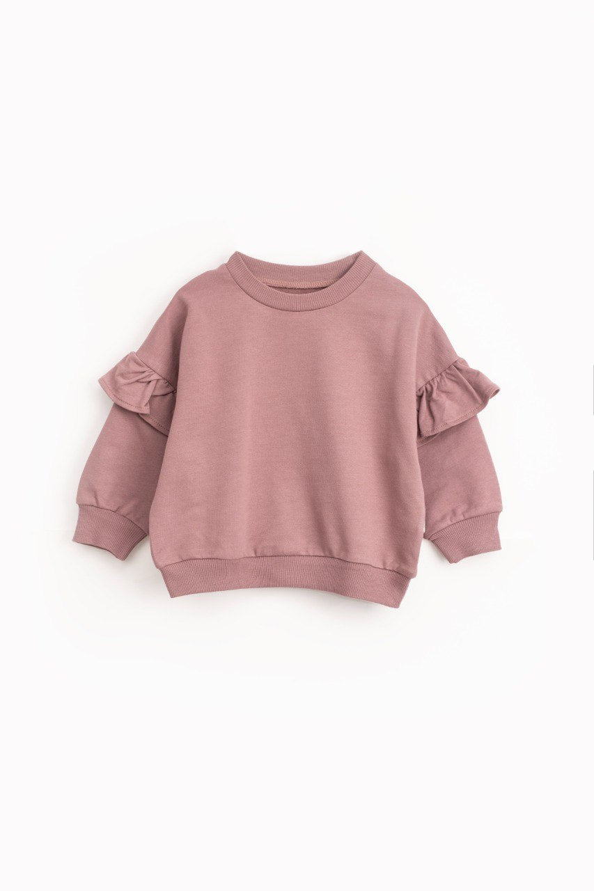Ruffle-Shoulder Sweatshirt