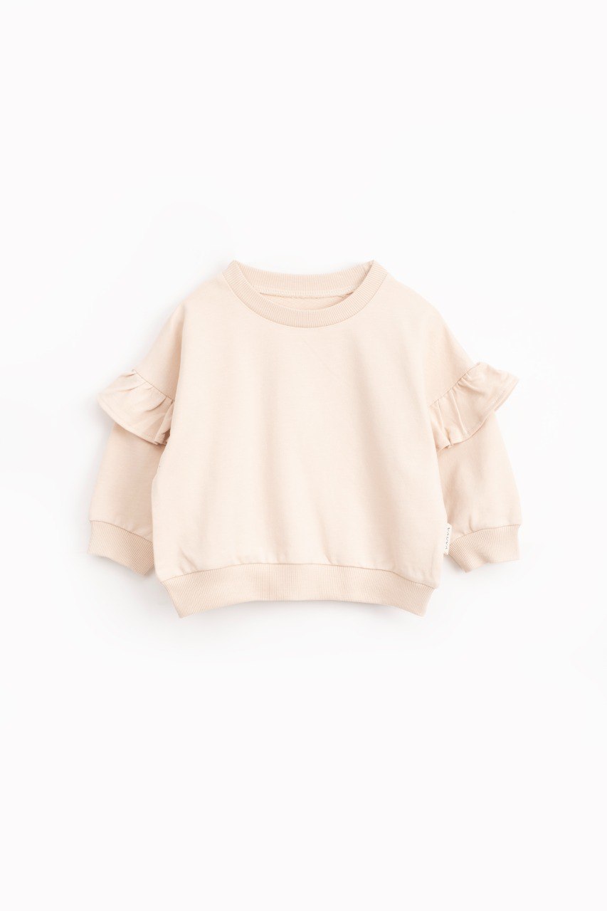 Ruffle-Shoulder Sweatshirt