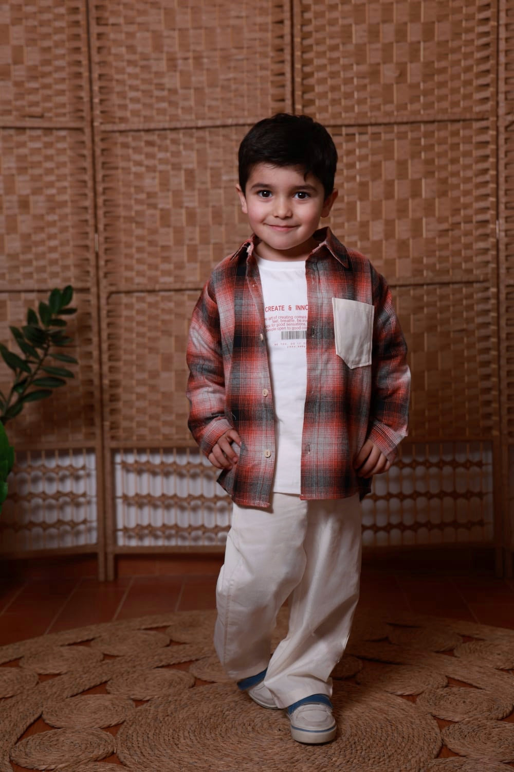 Urban Plaid Boys Outfit Set