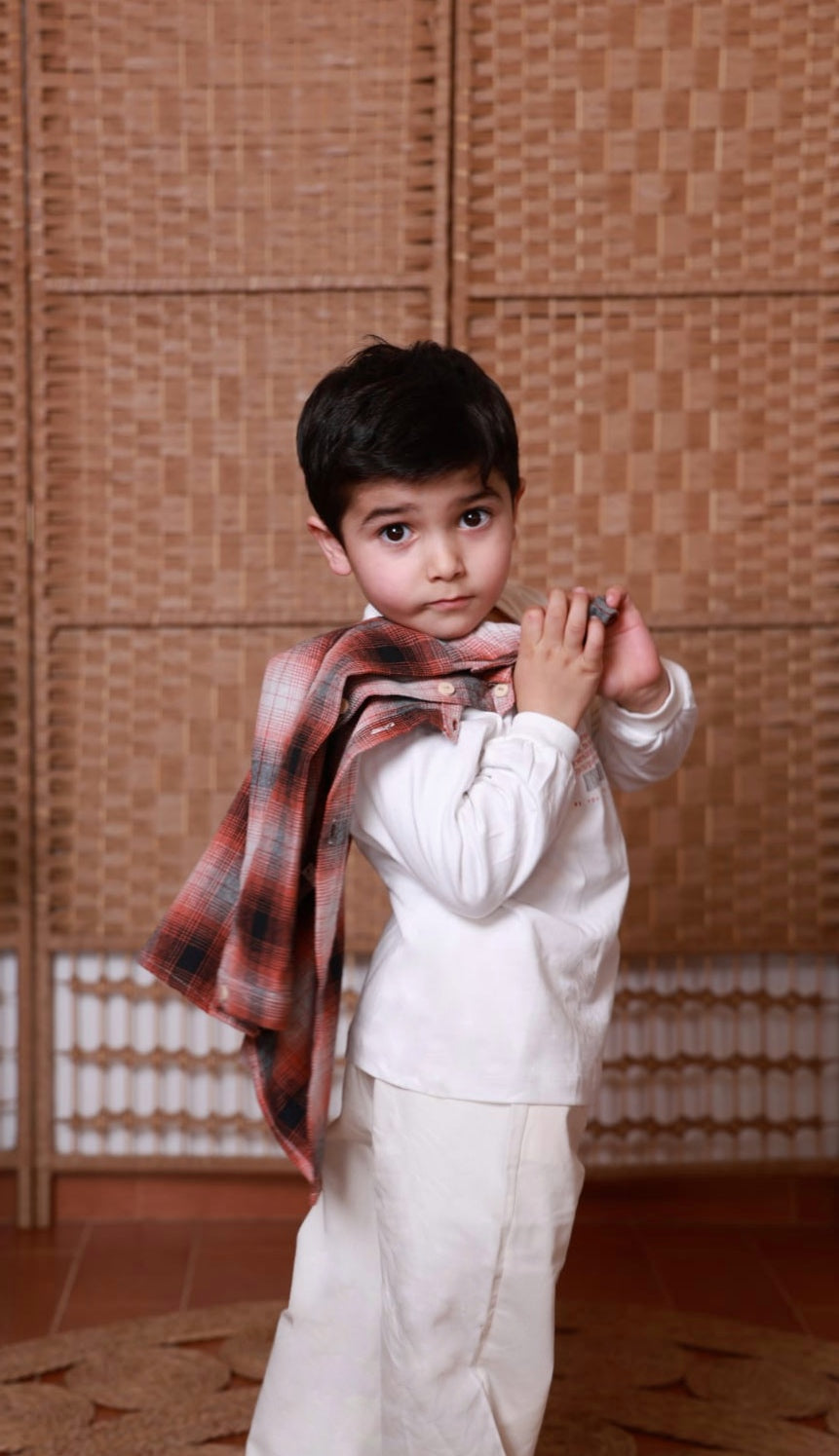 Urban Plaid Boys Outfit Set
