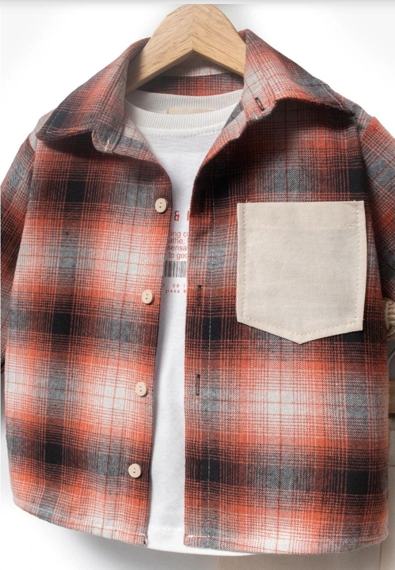Urban Plaid Boys Outfit Set