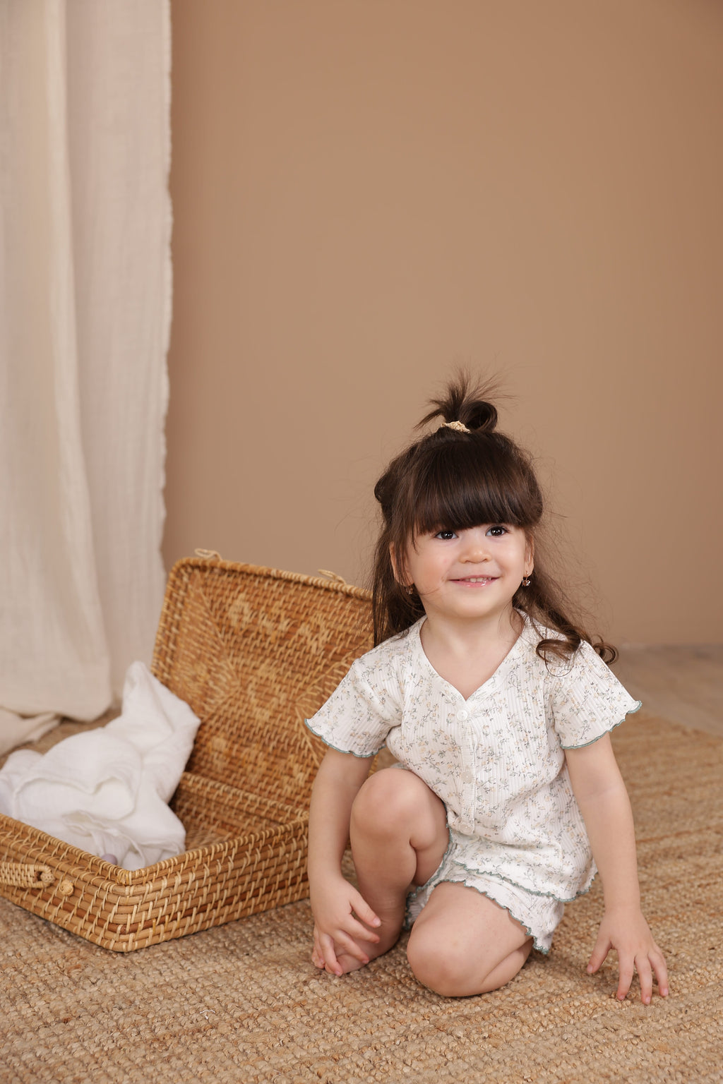 Soft Floral Cotton Pajamas