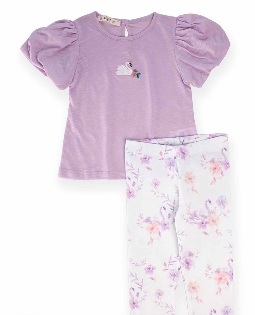 Lavender Swan Pajama Set