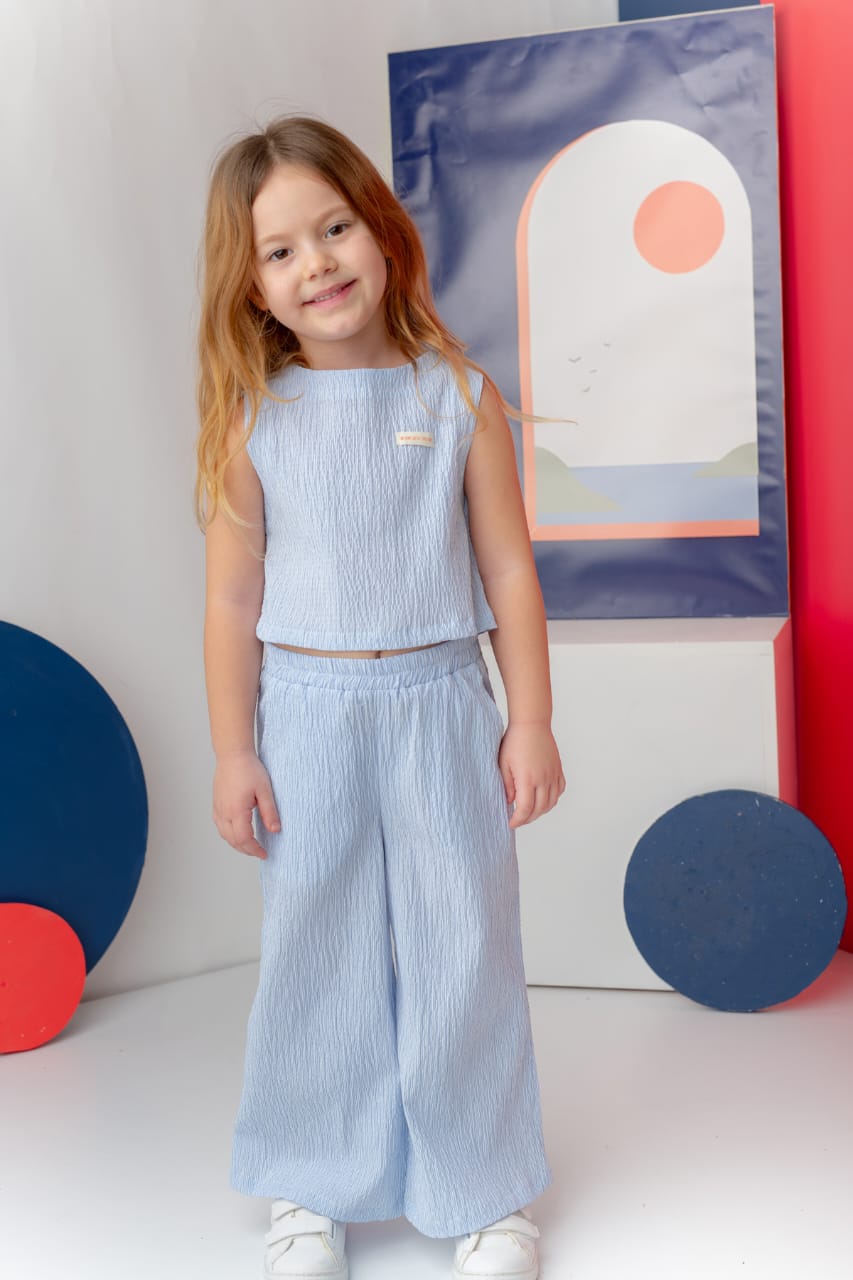 Sky Blue Two-Piece Set